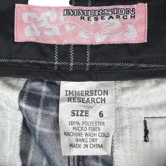 Immersion Research Bermuda Shorts Womens Size 6 Plaid Black White - Picture 3 of 7